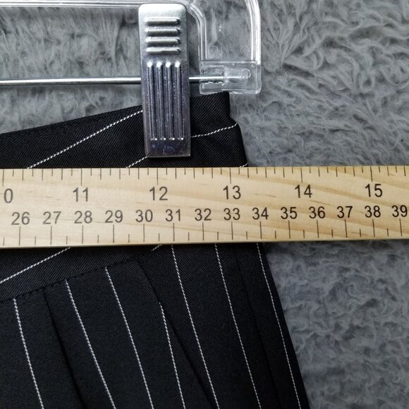 Nasty Gal Pants Womens 8 Black Pinstripe Up Your Life High Waisted *NWT* - Picture 7 of 16